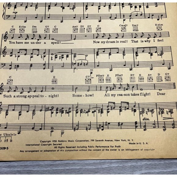 Vintage Piano Sheet Music Im in the Mood for Love by Jimmy McHugh 1935 - Picture 3 of 5